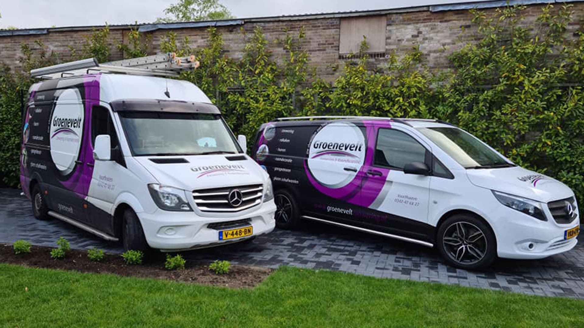 Bedrijfsauto's van Groenevelt Zonwering & Raamdecoratie